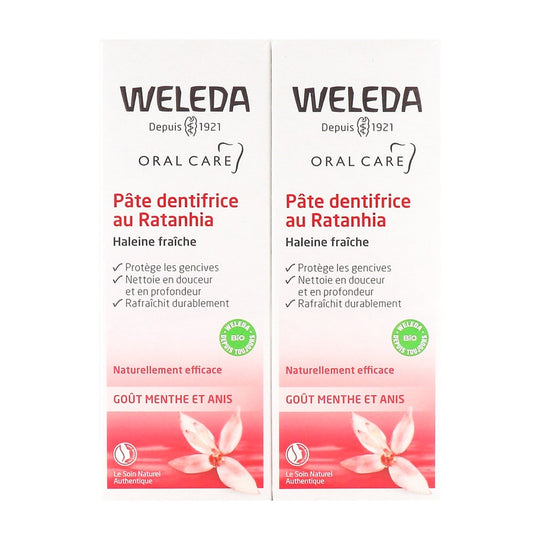 Weleda Ratanhia Toothpaste Duo 75ml (2.53fl oz) x2