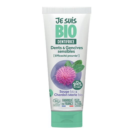 Je suis Bio Toothpaste Sensitive Teeth & Gums Sage and Milk Thistle 75ml (2.53fl oz)