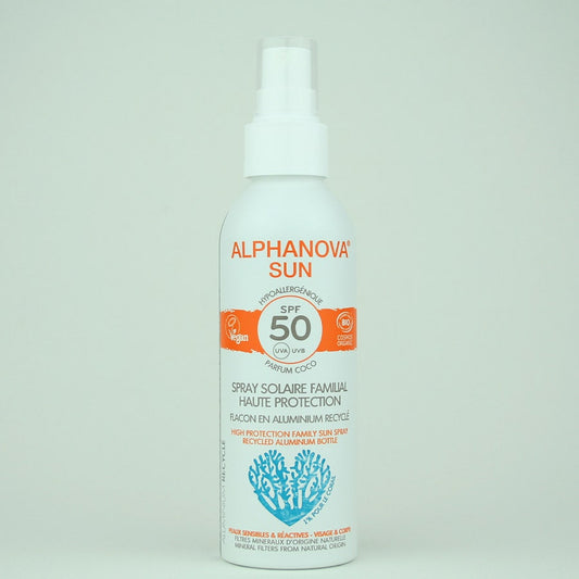 Alphanova Sun High protection family sun spray SPF50+ 150g (5,29oz)