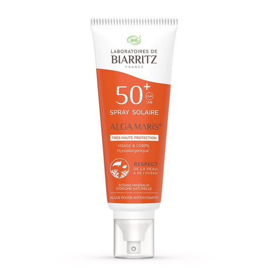 Laboratoires De Biarritz Sun care Algamaris Organic Sun Spray Spf50+ Très haute protection naturelle 100ml (3,38fl oz)