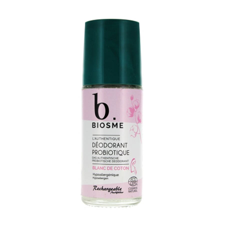 Biosme Déodorant Roll-On Probiotique Rechargeable Cotton White  50ml (1.69fl oz)