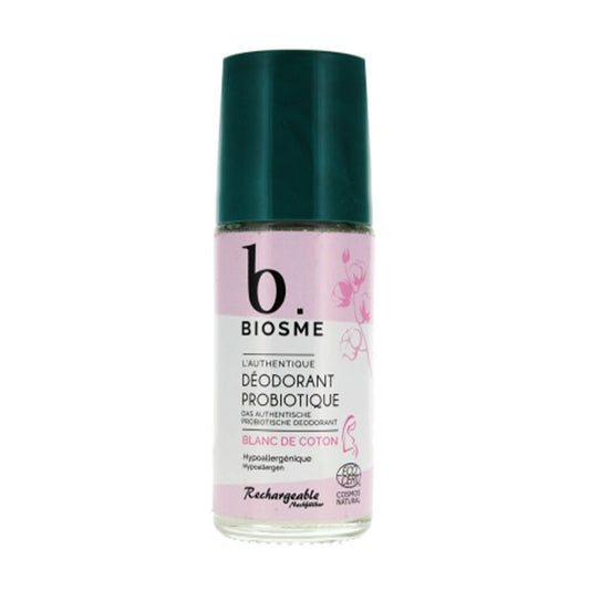 Biosme Déodorant Roll-On Probiotique Rechargeable Cotton White  50ml (1.69fl oz)