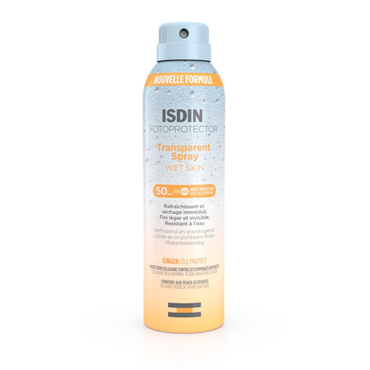 Isdin Transparent Spray Transparent Spray Spf50 Fotoprotector Wet Skin Fotoprotector 250ml (8,45fl oz)