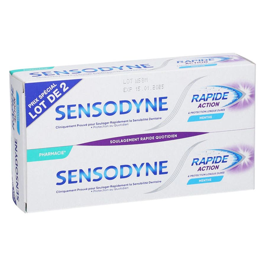 Sensodyne Fast And Long-Lasting Protection Toothpaste 75ml x2 (2.53fl oz x2)