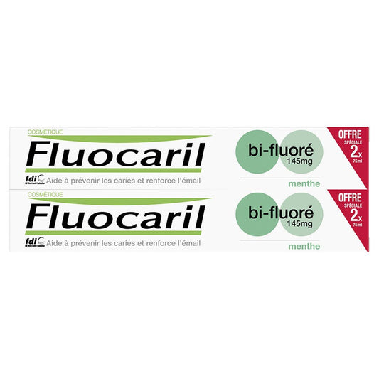 Fluocaril Bi-fluore Mint Toothpaste 75ml x2 (2.53fl oz x2)