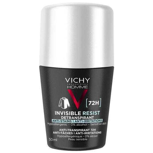 Vichy Man Invisible Resist Anti-perspirant Roll On Deodorant 72h Sensitive Skin  50ml (1.69fl oz)