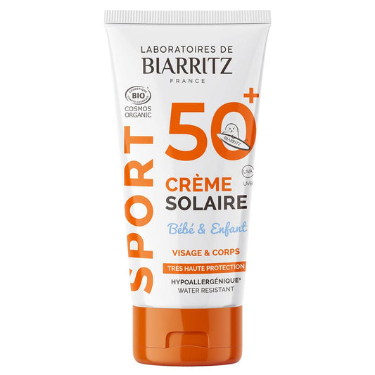 Laboratoires De Biarritz Soins Sport Suncare Cream Baby & Children SPF50+ Bio 50ml (1.69fl oz) Sports care Face & Body Laboratoires De Biarritz? Suncare Cream Baby & Children SPF50+ Bio Face & Body 50ml (1.69fl oz)