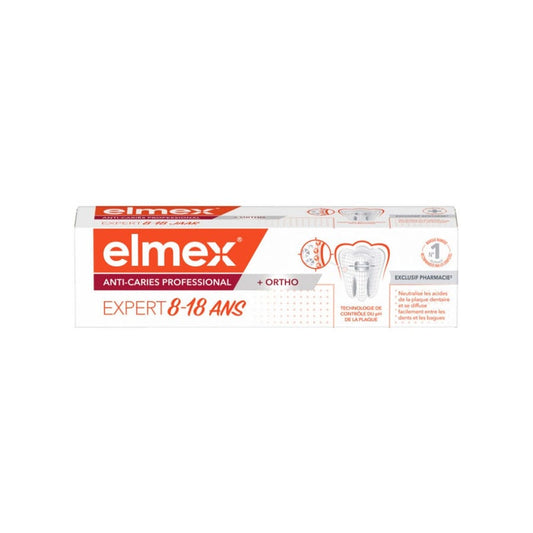 Elmex Toothpaste Anti-caries Professional 8-18 years + Ortho 75ml (2.53fl oz)