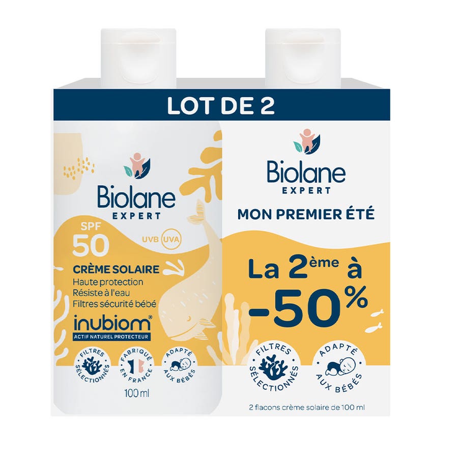 Biolane Expert SPF50 Sunscreen Babies & Children 100ml x2 (3.38fl oz x2)