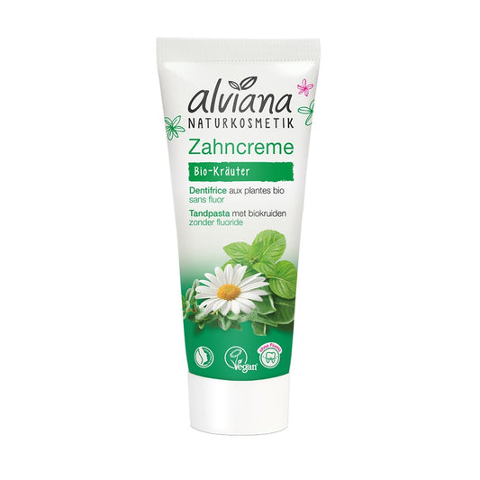 Alviana Toothpaste Fluoride Free With Organic Plants 75ml (2.53fl oz)