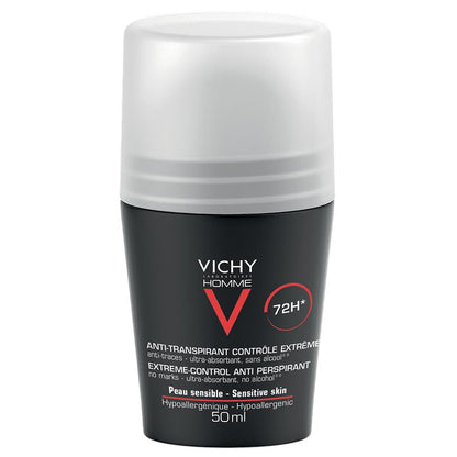 Vichy Men Anti-perspirant Roll On Deodorant 72h Sensitive Skin