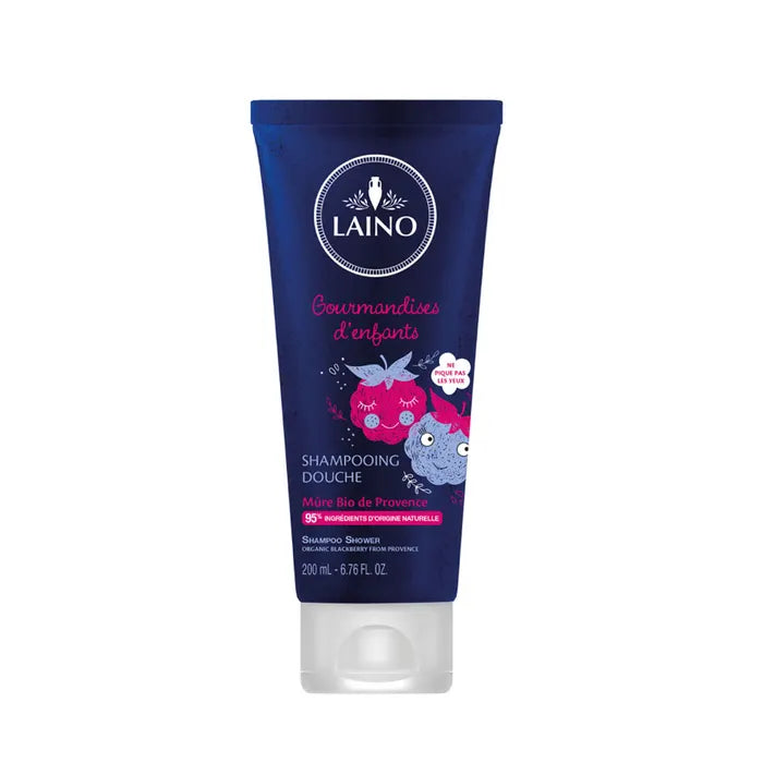 Laino Organic Blackberry Shower Gel & Shampoo 200ml (6.76fl oz)