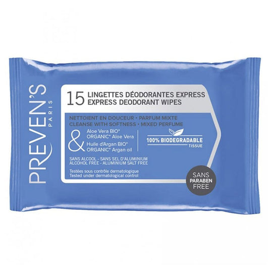 Preven's Deodorant Wipes x15