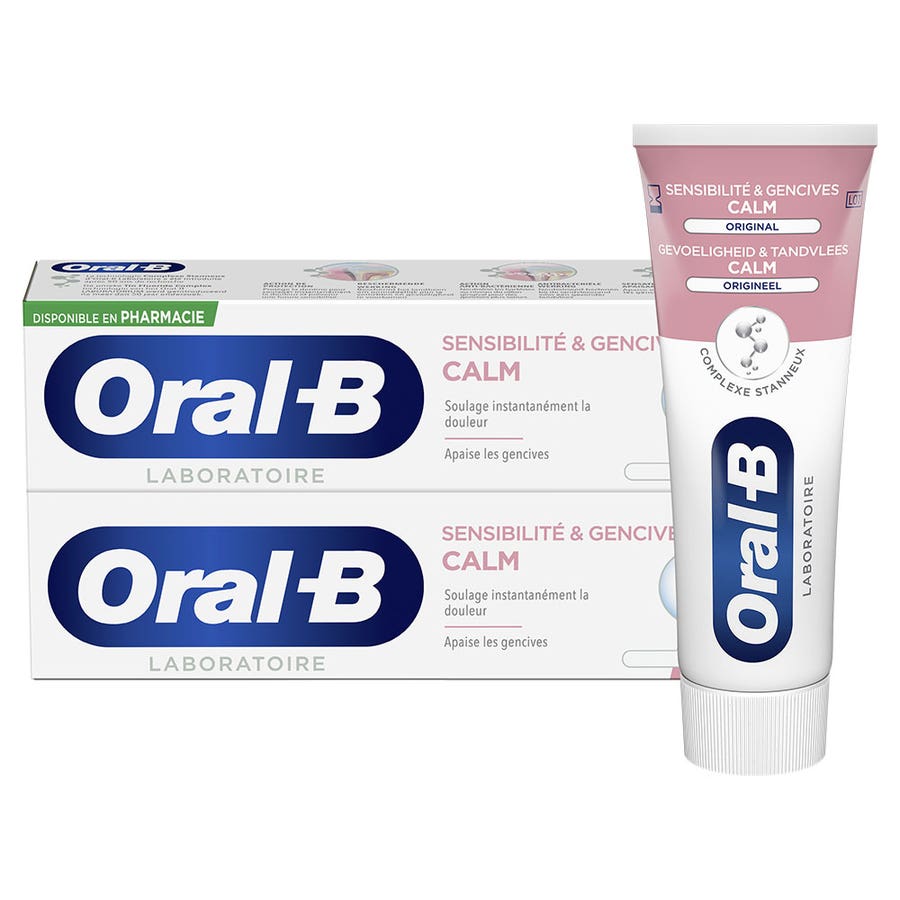 Oral-B Calm Toothpaste Sensitivity and Gums Original 75ml x2 (2.53fl oz x2)