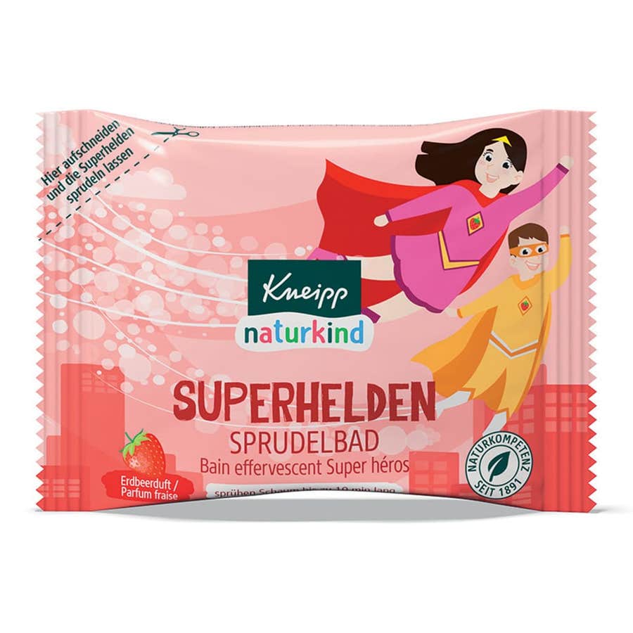 Super Hero Bath Pebble 80g Nature Kids Strawberry Kneipp