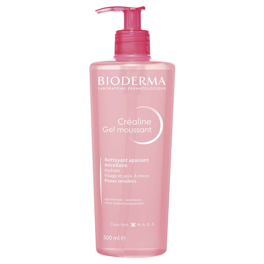 Foaming Gel Micellar Soothing Cleanser visage et yeux Crealine Peaux sensibles Bioderma