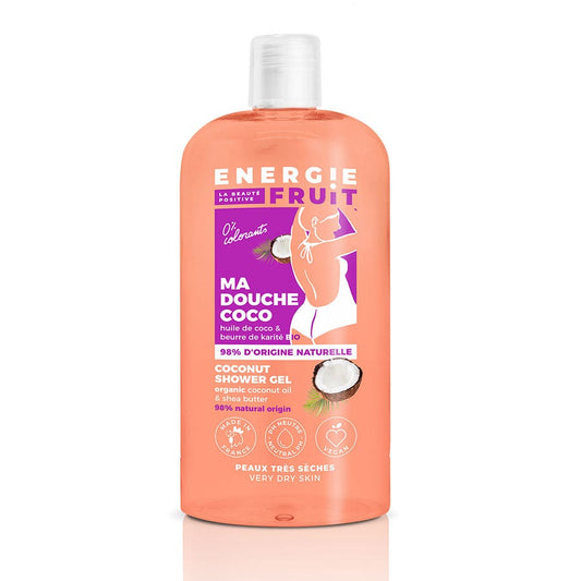 Energie Fruit Shower Gel Neutral pH Coco & Shea Butter Bioes 500ml (13.53fl oz)