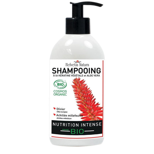 Organic Intensive Nutrition Shampoo 500ml With plant-based Keratin and Aloe Vera Helvetia Natura