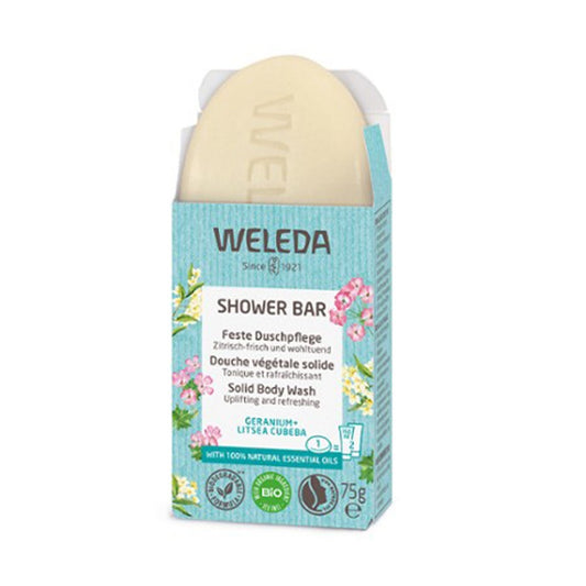 Solidea vegetable shower 75g Geranium + Litsea Cubeba Weleda