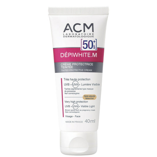 Acm Depiwhite.mreinforced Protection Against Visible Light Spf50+ Golden Tint 40ml Depiwhite.M Acm