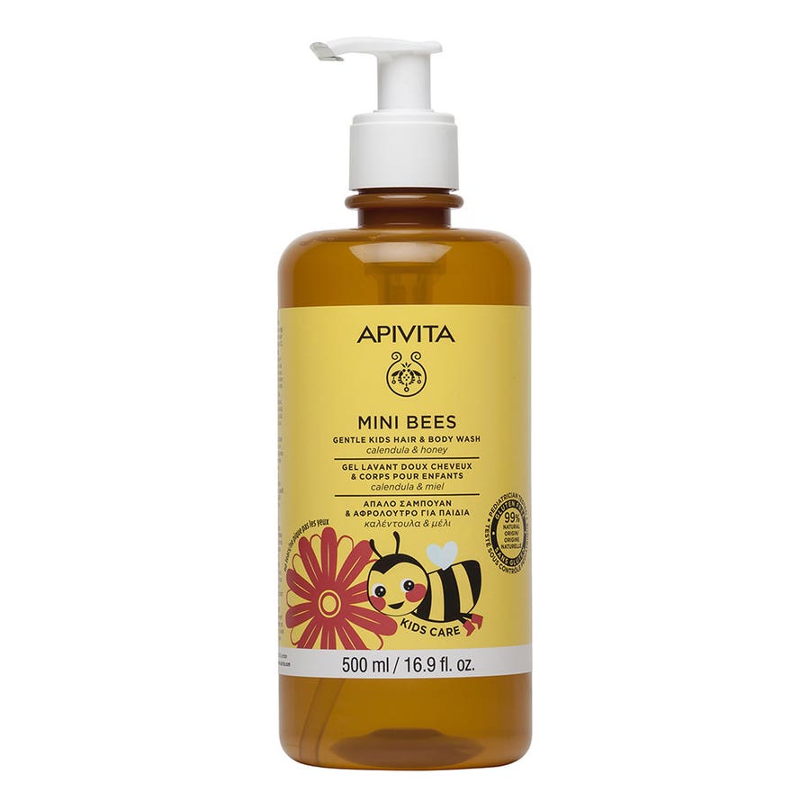 Gentle Body & Hair Wash for Children 500ml Mini Bees Apivita