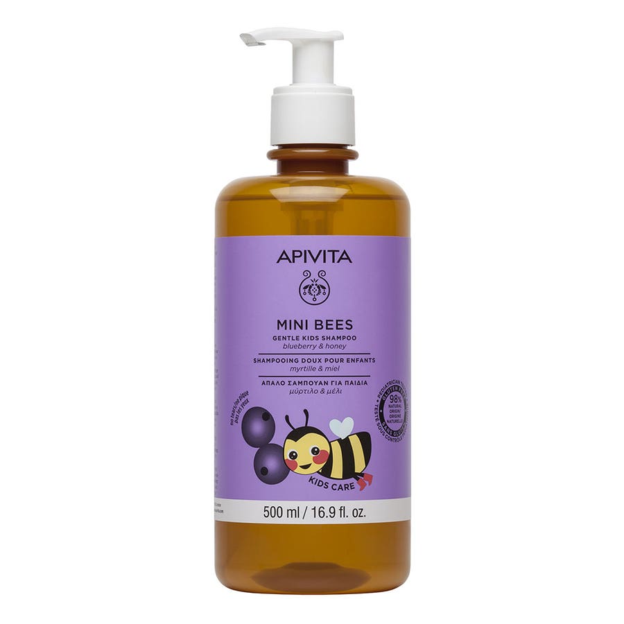 Gentle Shampoo For Children Blueberry & Honey 500ml Mini Bees Apivita