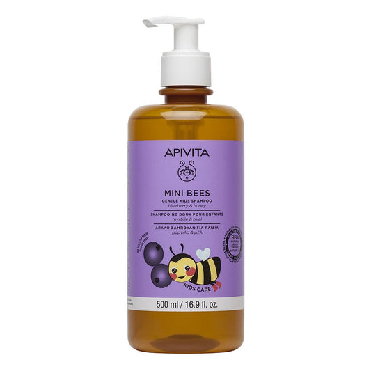 Gentle Shampoo For Children Blueberry & Honey 500ml Mini Bees Apivita