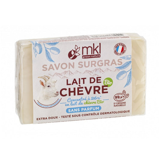 Savon Surgras au Lait de Chèvre Bio 100g Peaux Sensibles Mkl