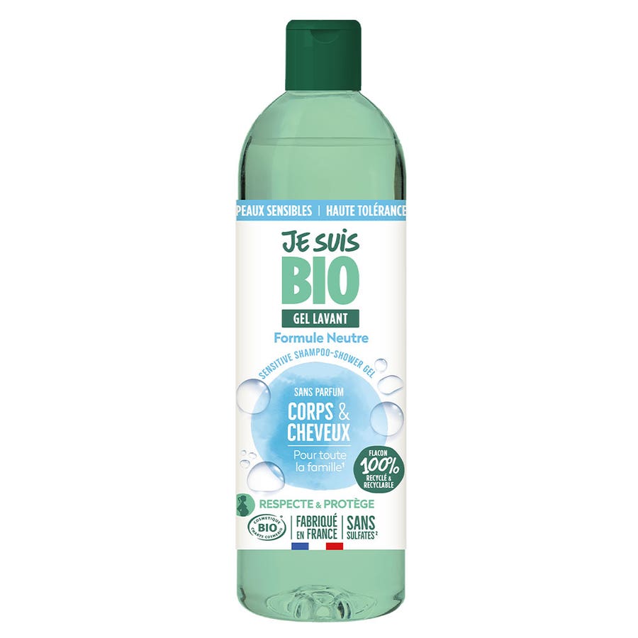 Perfumes Free Shower Gel Bioes 250ml Body and Hair Sensitive Skin Je suis Bio