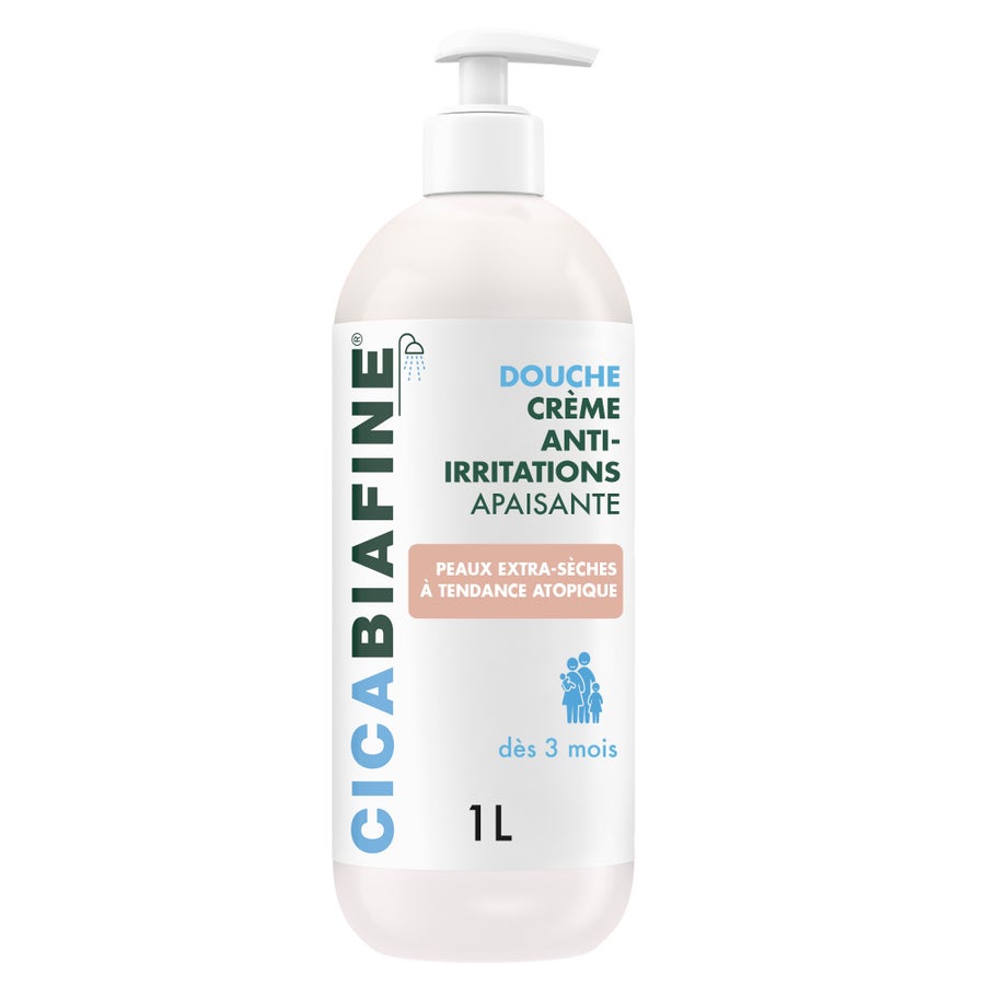 Cicabiafine Anti-Irritation Moisturizing Shower Cream 1l (33.81fl oz)