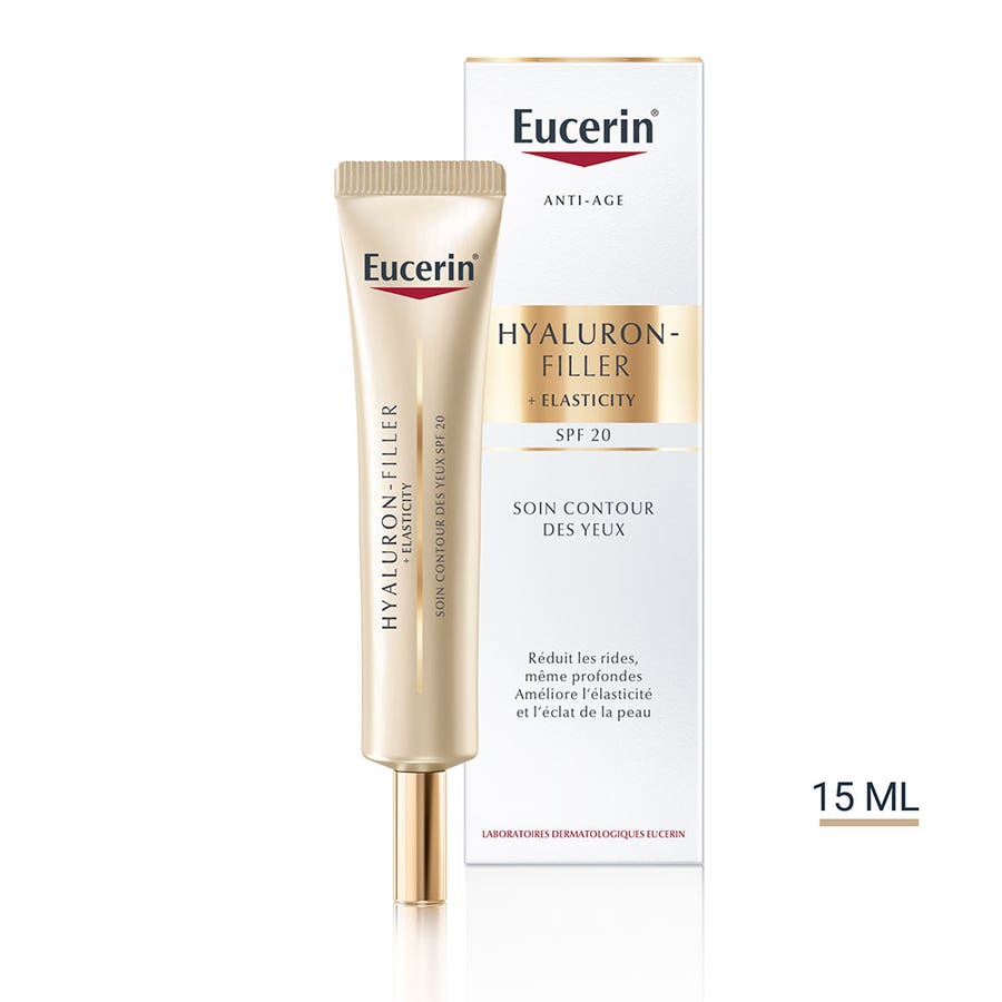 Eye Contour Care Spf15 +elasticity 15ml Hyaluron-Filler + Elasticity Peaux Matures Eucerin