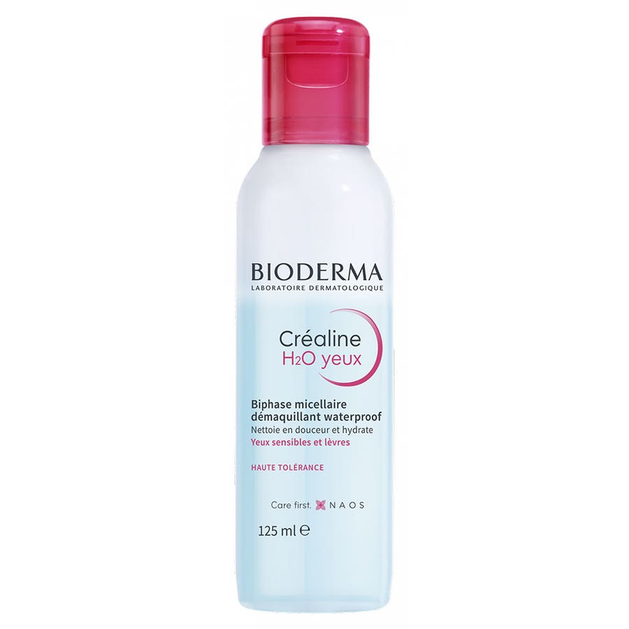 Biphase micellar waterproof make-up remover 125ml Crealine H2O Eyes Bioderma