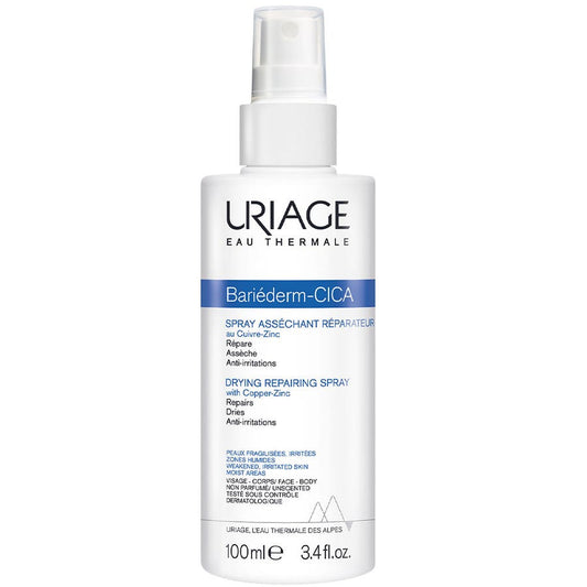 Bariederm Drying Repairing Cica-spray 100ml Bariederm Cica Peaux Fragilisees Et Irritees Uriage