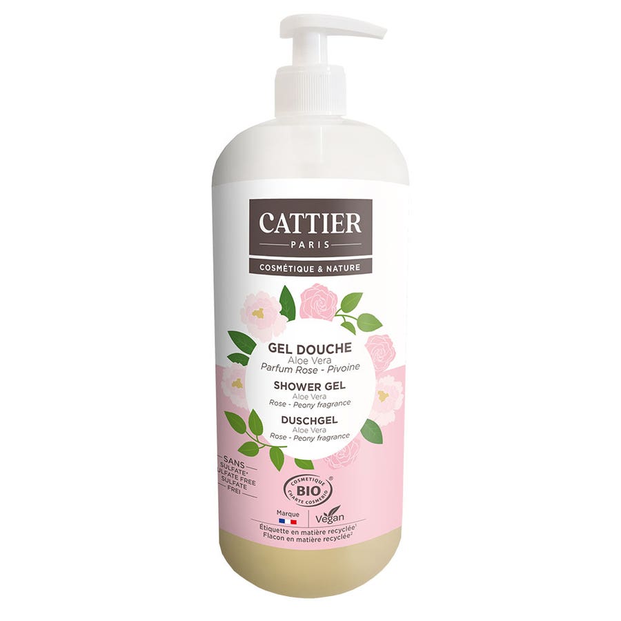 Cattier Aloe Vera Shower Gel Sulfate Free Bio All Skin Types 1L (33.53fl oz)