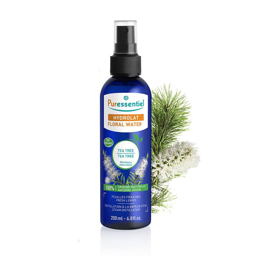 Organic Tea Tree Floral Water 200ml Hydrolat Oily Skin with Imperfections Puressentiel