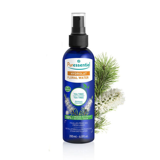 Organic Tea Tree Floral Water 200ml Hydrolat Oily Skin with Imperfections Puressentiel