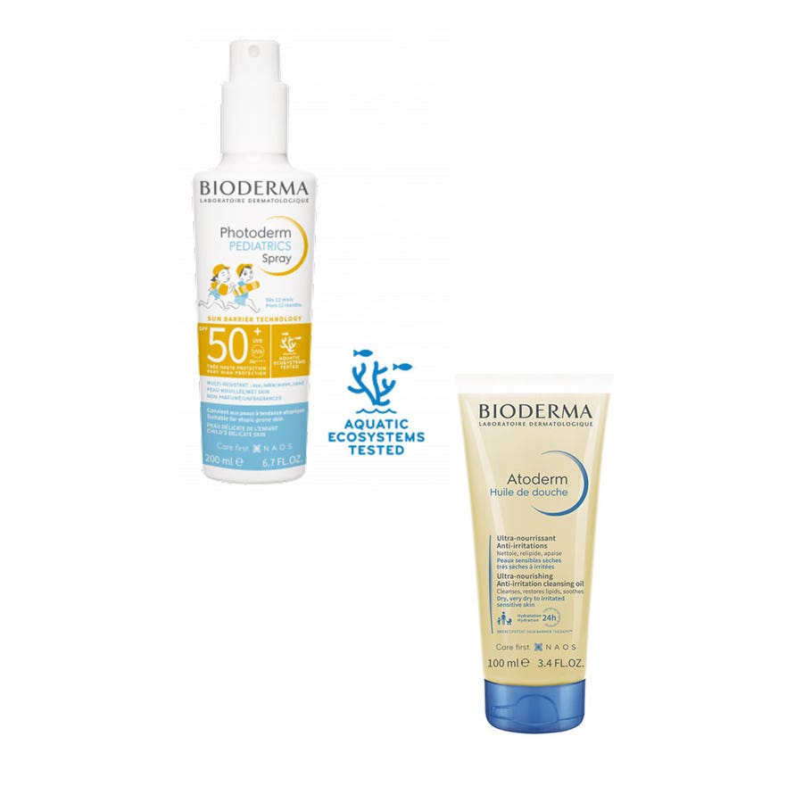 Bioderma Photoderm Atoderm SPF50+ Spray and Shower Oil Pediatrics