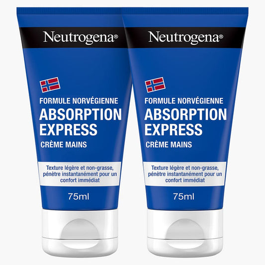 Express Hydration And Comfort Cream Dry Hands 2x75ml Texture légère et non-grasse Neutrogena