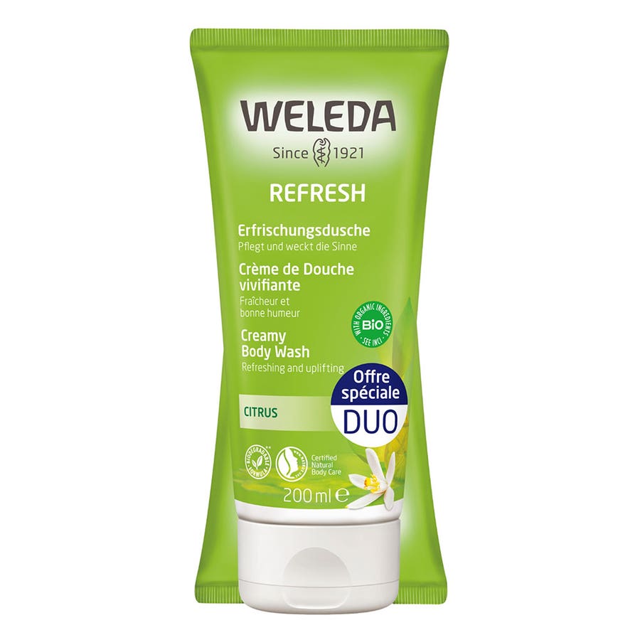 Invigorating Shower Cream 2x200ml Citrus Weleda