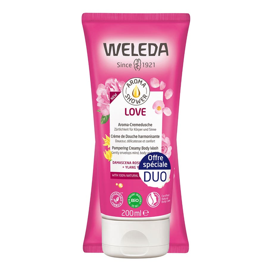 Shower Cream 2x200ml Aroma Shower Love Weleda