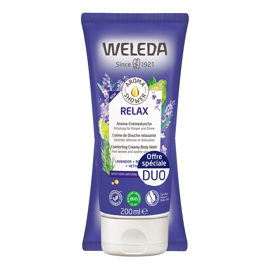 Shower Cream 2x200ml Aroma Shower Relax Weleda