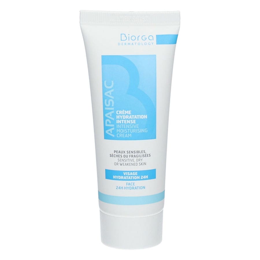 Face Moisturizers Intensive Hydration Cream 40ml Apaisac Dry or fragile Sensitive Skin Biorga