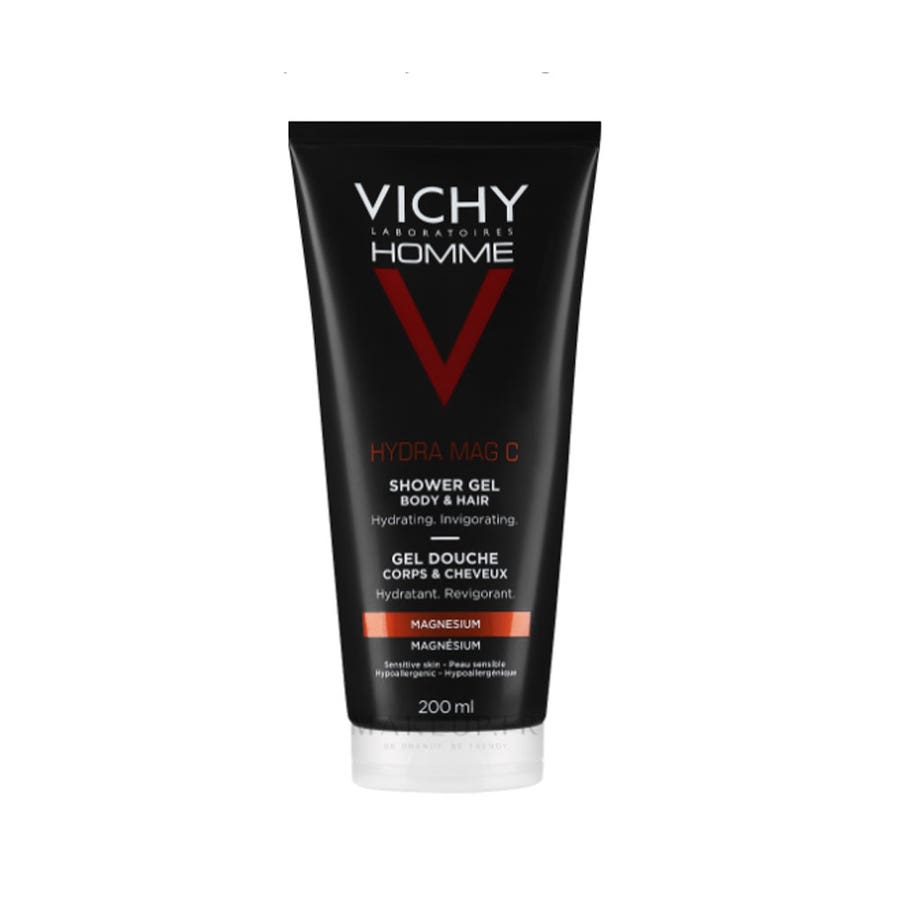 Hydra Mag-c Shower Gel 200ml Homme Body & Hair Vichy