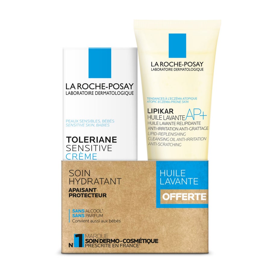 Sensitive Care Soothing Protective Moisturising Cream 40ml + Lipikar 100ml Free Cleansing Oil Toleriane La Roche-Posay