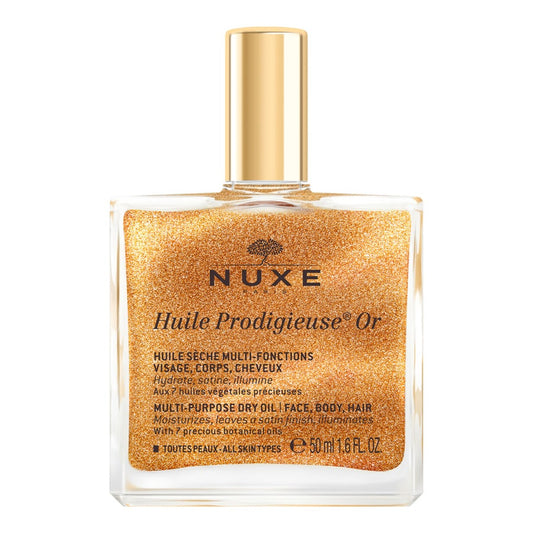 Dry Oil Golden Shimmer 50ml Huile Prodigieuse Visage Corps Et Cheveux Nuxe