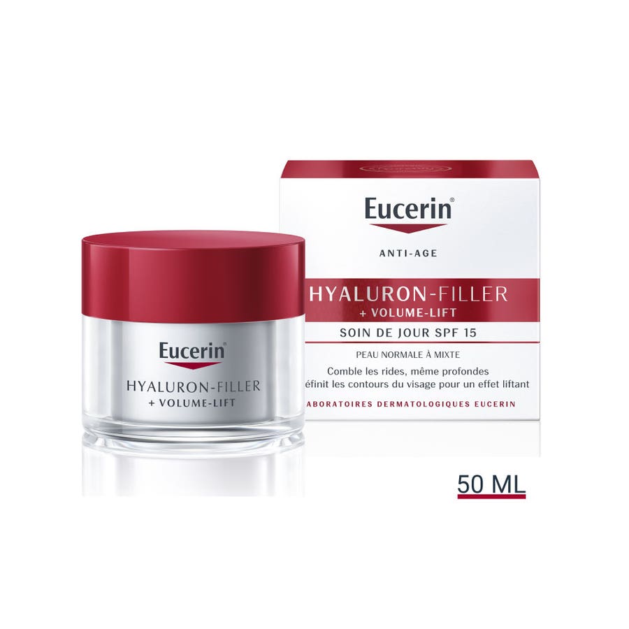 Day Care Spf15 Hyaluron-filler + Volume-lift Normal To Combination Skin Eucerin 50ml Hyaluron-Filler + Volume Lift Peaux Normales A Mixtes Eucerin