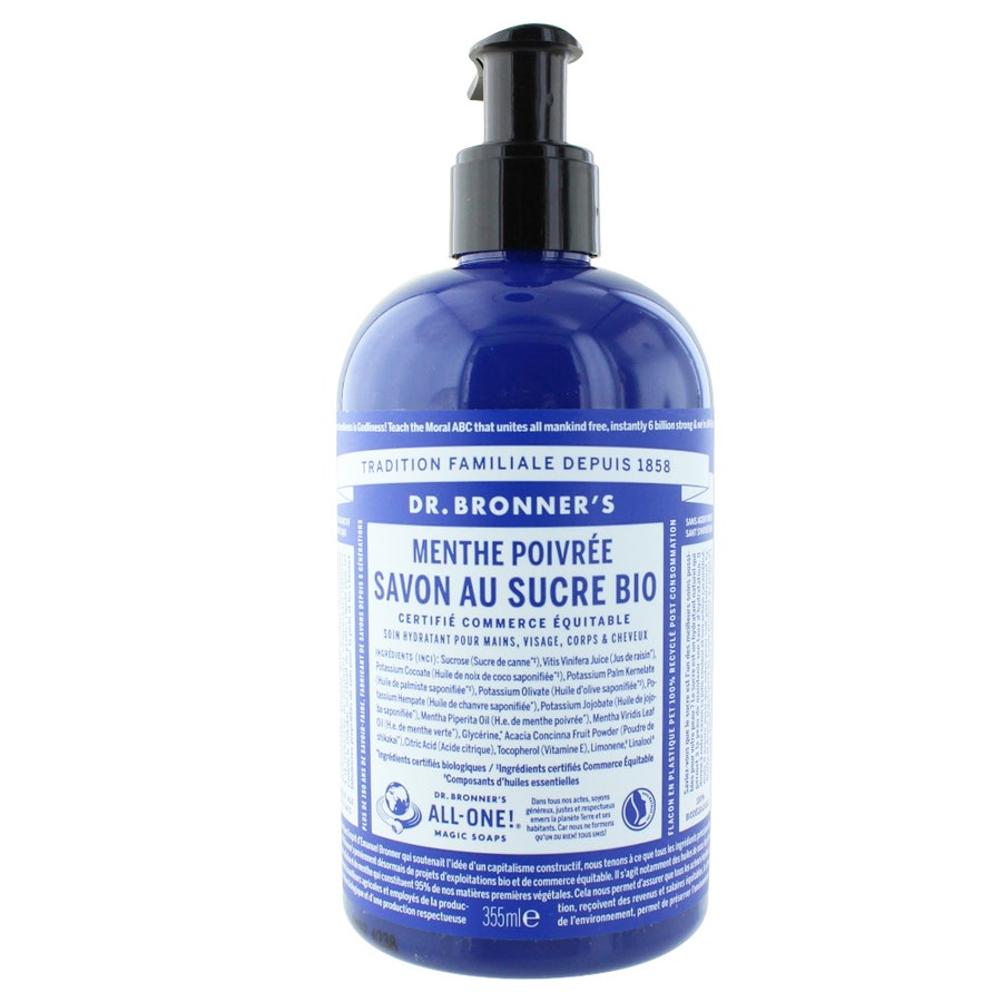 Peppermint Liquid Soap 355ml Dr Bronner'S