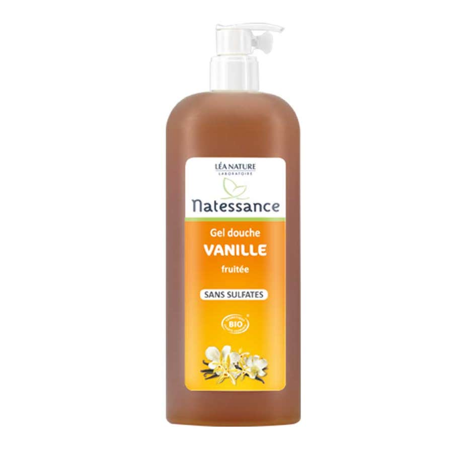 Natessance Gel Douche Sans Sulfates Vanille Fruitee Bio 1l (33.81fl oz)