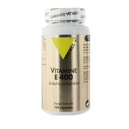 Vitamin E 400 D-alpha Tocopherol 100 Capsules 100 capsules Vit'All+