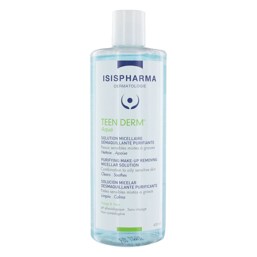 Aqua Purifying Micellar Solution for Combination to Oily Skin 400ml Teen Derm Isispharma